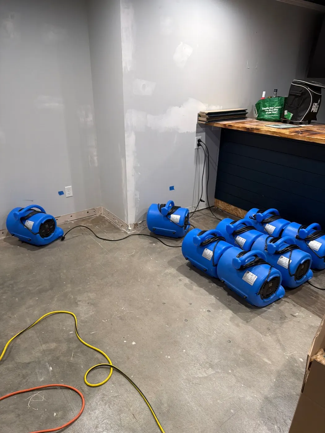 IICRC certified drying setup in Hancock County, IN